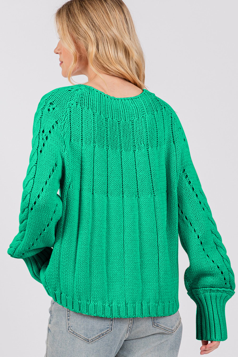 SAGE + FIG Cable-Knit Long Sleeve Sweater