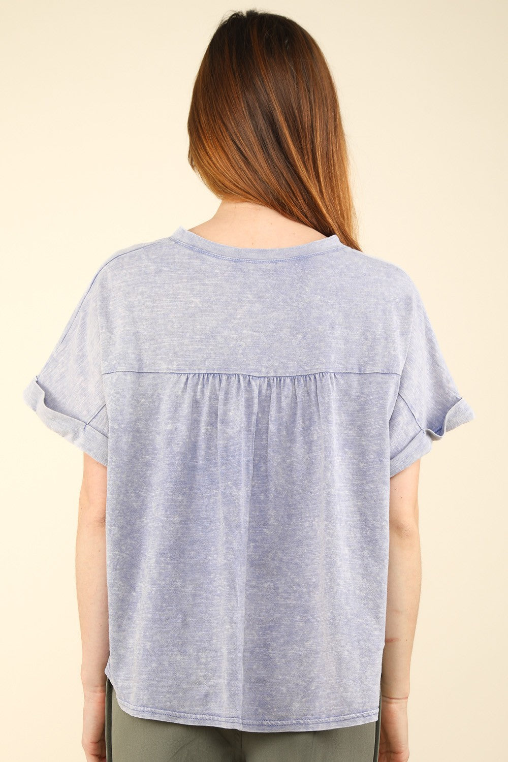 VERY J Nochted Short Sleeve Washed T-Shirt