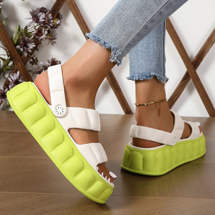 EVA Contrast Platform Sandals